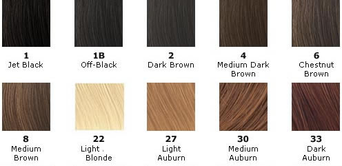 Clip In Hair Extensions Color Chart